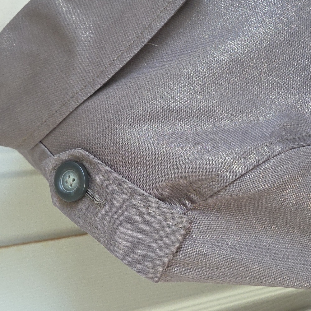 ALFANI METALLIC PEA COAT DOUBLE BREASTED BELT BUCKLE WRIST MILITARY STYLE MEDIUM - Picture 7 of 10